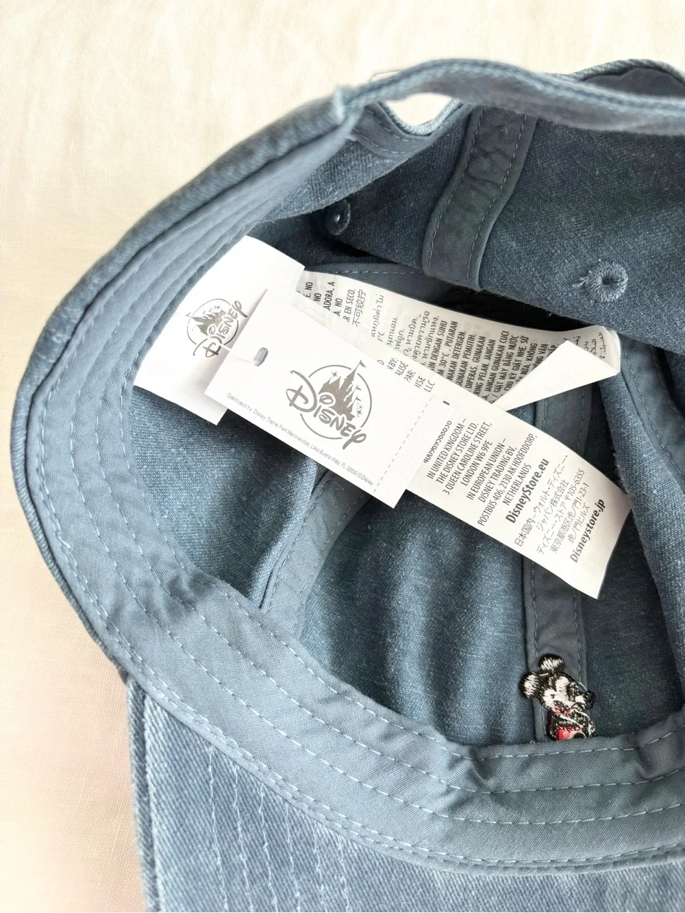 NWT Disney Mickey Denim Blue Baseball Hat
